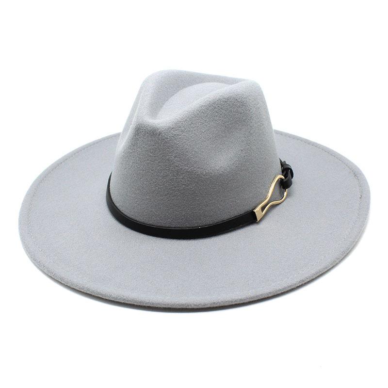 Big Eaves Peach Heart Bump Top Woolen Metal Buckle Top Hat Men'S And Women'S Jazz Hat British Felt Hat