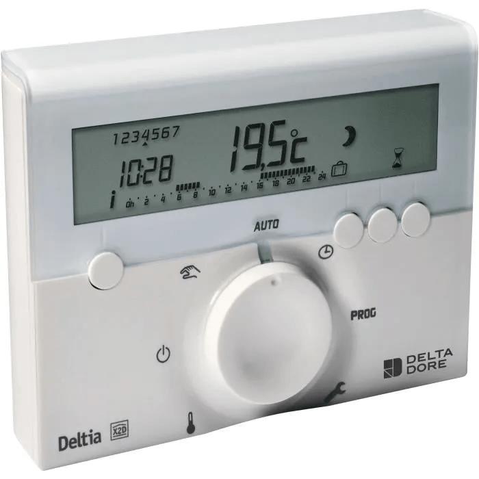 Delta Dore - Thermostat d'ambiance Deltia 8.00 - Thermostat programmable électronique filaire - Image 5