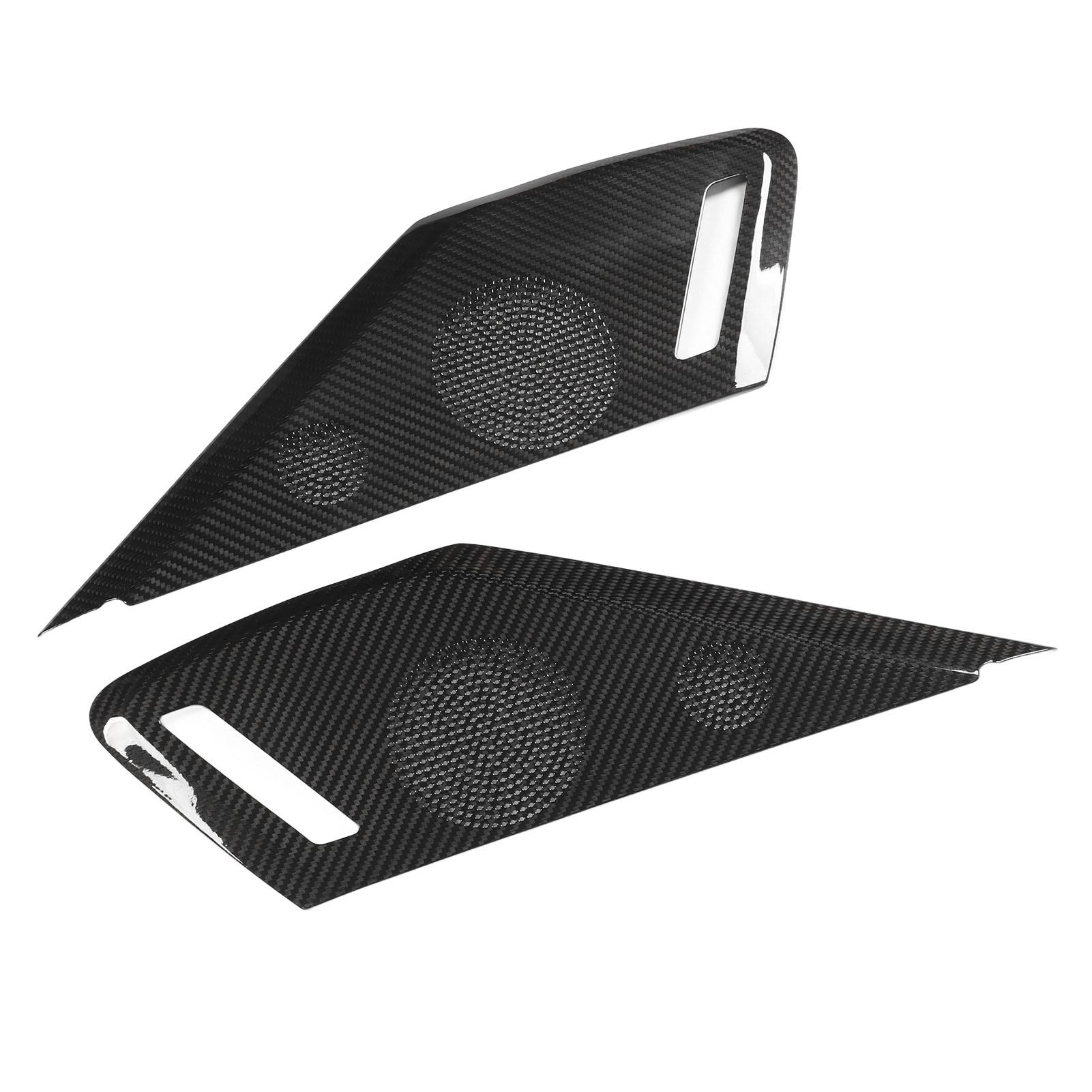 

2pcs Car Door Speaker Cover Carbon Fiber Interior Speaker Cover Replacement for Chevy Corvette C8 Z06 Z51 2020 to 2023