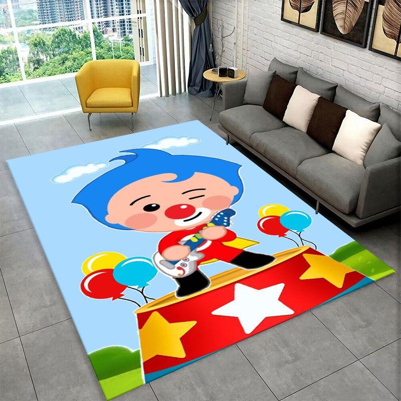 Cute plim plim Cartoon Non-Slip Area Rug for Living Room,Bedroom,Playroom,Soft Carpet Floor Mat Home Decor Rug Room Gift