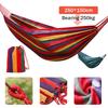 Thick Canvas Hammock Outdoor Camping Indoor Childrens Swing Thickened Striped Hammock Multi Functional Hammock