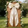 Bow Tie Smooth Satin Oversized Bow Decor Holiday Party Decoration Living Room Bedroom Garden