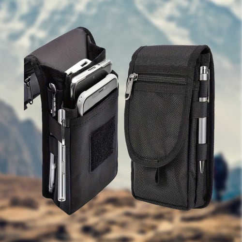 Multifunctional Belt Pouch for Men, Cell Phone Pouch, Waist Pocket, Portable, Perfect for Hiking, Camping, Climbing, and Outdoor Activities, Military