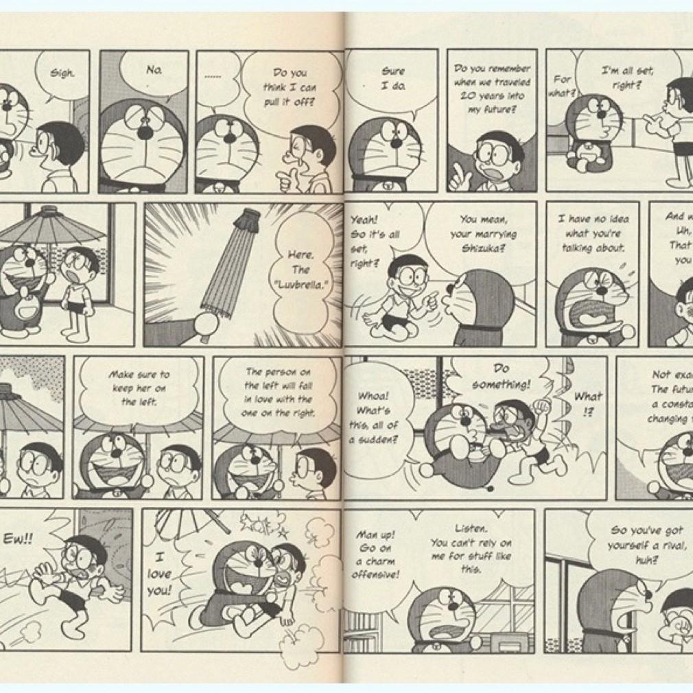 8 Volumes Histórias em Quadrinhos em Inglês Livros de História Doraemon
