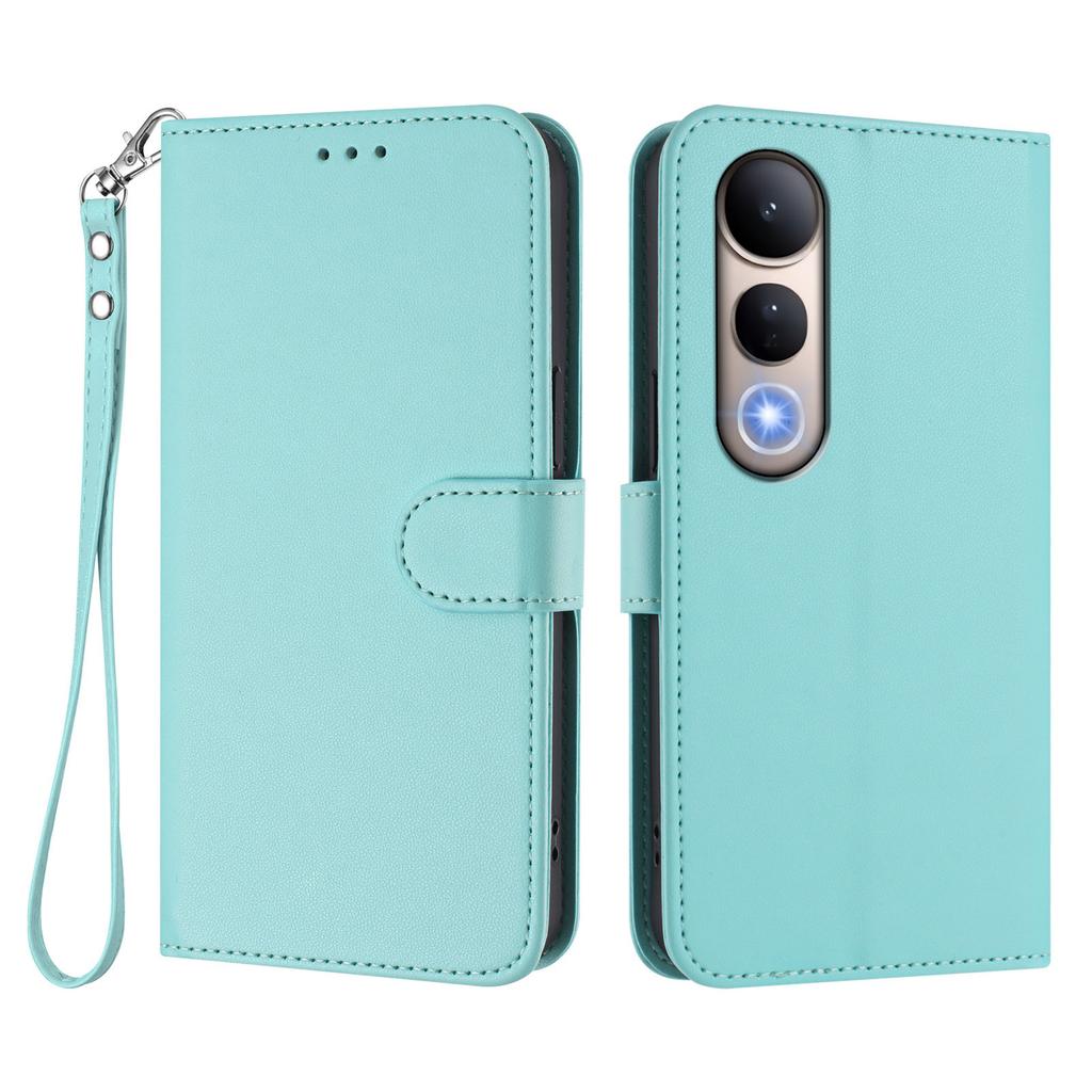 For vivo V50 Lite 4G/vivo V50 Lite 5G Leather Case Wallet Stand Phone Cover with Wrist Strap