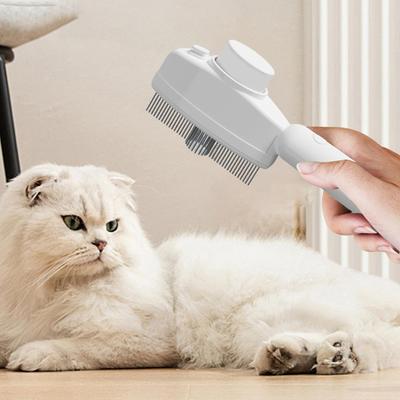 Cat Steam Brush With Refillable Liquid Tank Electric Spray Pet Grooming Comb Rechargeable Hair Remover Comb For Tangled Hair