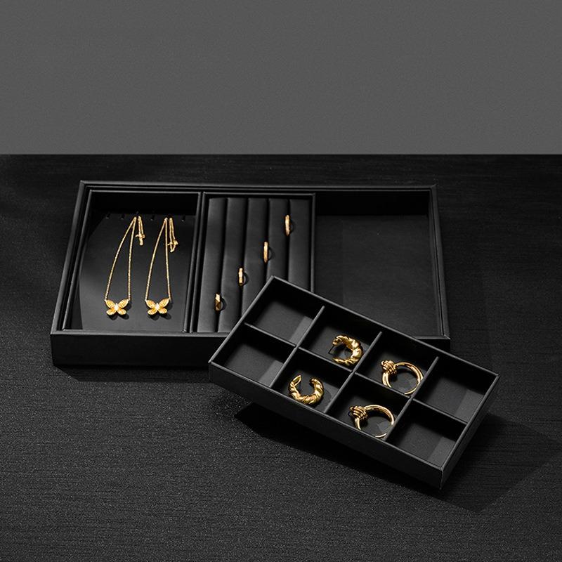 Multi-Function Jewelry Display Box Ring Necklace Storage Tray Pendant Showcase Props