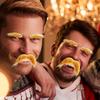 Yellow Mustache And Eyebrows Yellow Eyebrow Beard Set Artificial Beard Fake Eyebrow Novelty Prop For Cosplay Eyebrow Beard Set