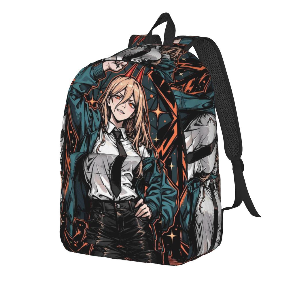 Power cool manga Backpack Chainsaws Mans Outdoor Style Backpacks Student Stylish High School Bags Custom Big Rucksack