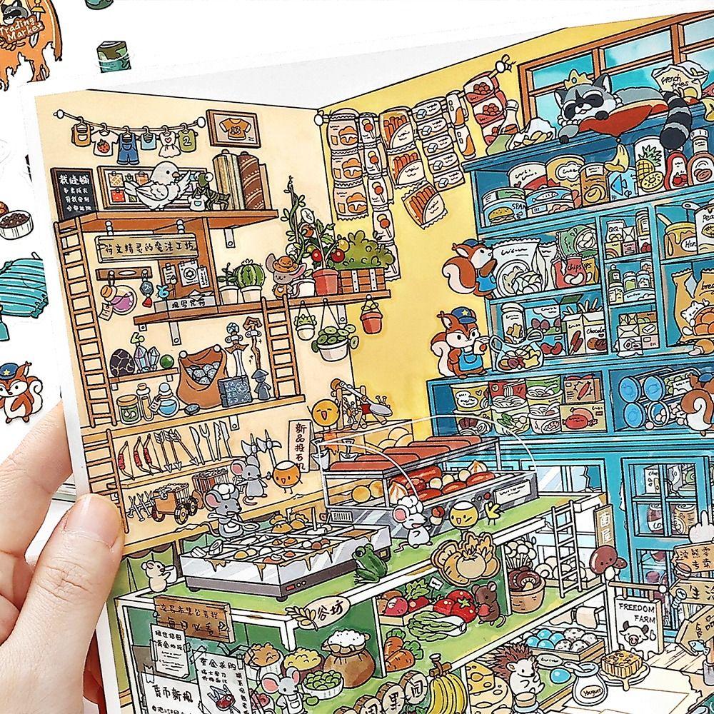 DIY 3D Landscape Sticker PET Miniature Scene Collage New Miniature Landscape Sticker  Gift