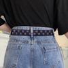 Purple Rivet Punk Women's Belt Hip Hop Y2k Jeans Accessories Girdle Fashion Trend Pu Leather Pin Buckle Waistband Unisex