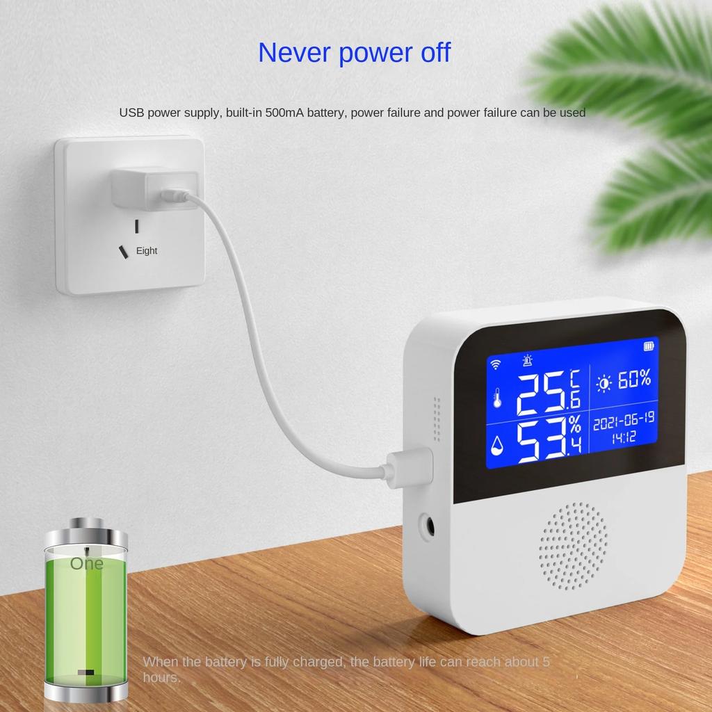 Tuya Smart WiFi Temperature Humidity Sensor LCD Display Devices Indoor Outdoor Thermometer Hygrometer Meter Supports Alexa