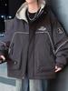 Men's & Teen Boys' Trendy Velvet-Enhanced Winter Jacket, Thick Cotton Windbreaker for Older Kids & Junior High Students