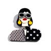 New Fashion Lady Acrylic Brooches for Women Grace Sunglasses Female Figure Badge Pins Office Jewelry Clothes Accessories Gift