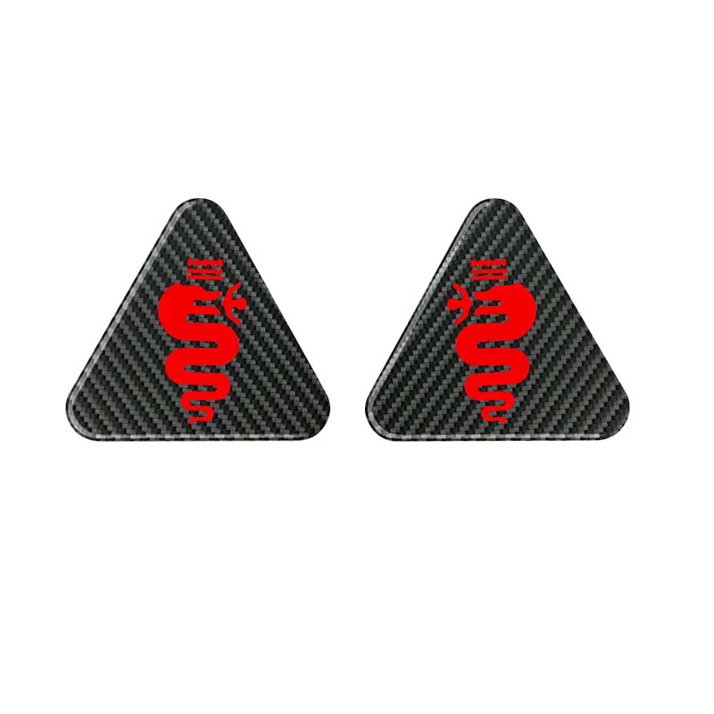 XWFF6 2Pcs Snake Logo Decal Car Side Fender Body Badge Sticker For Alfa Romeo Giulia Mito Giulietta 159 156 147 Sportiva Stelvio GT