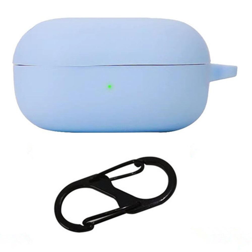 

For Samsung Galaxy Buds Core Silicone Case Wireless Earphones Protective Cover with Anti-Lost Buckle J