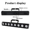 ABUO-2X 8 LED RGBW 4IN1 DMX Wall Wash Lamp DJ Disco Party Par Stage Light Effect For Dance Bar Holiday Decorate(EU Plug)