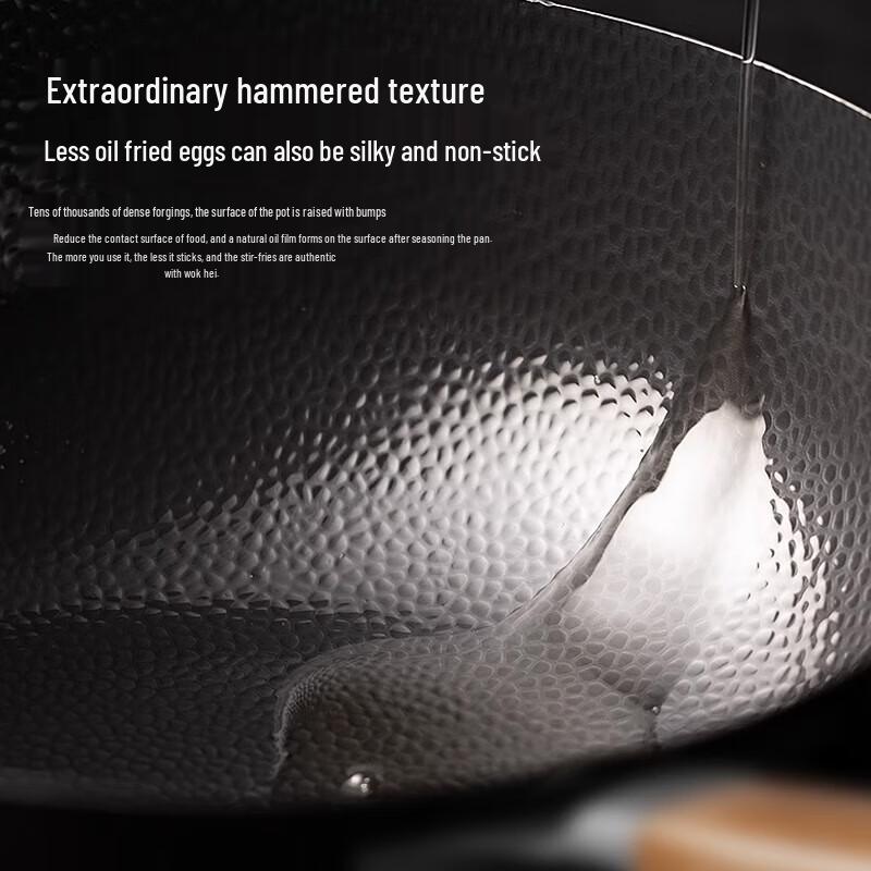 Miqi Hammered Iron Wok Cookware Set