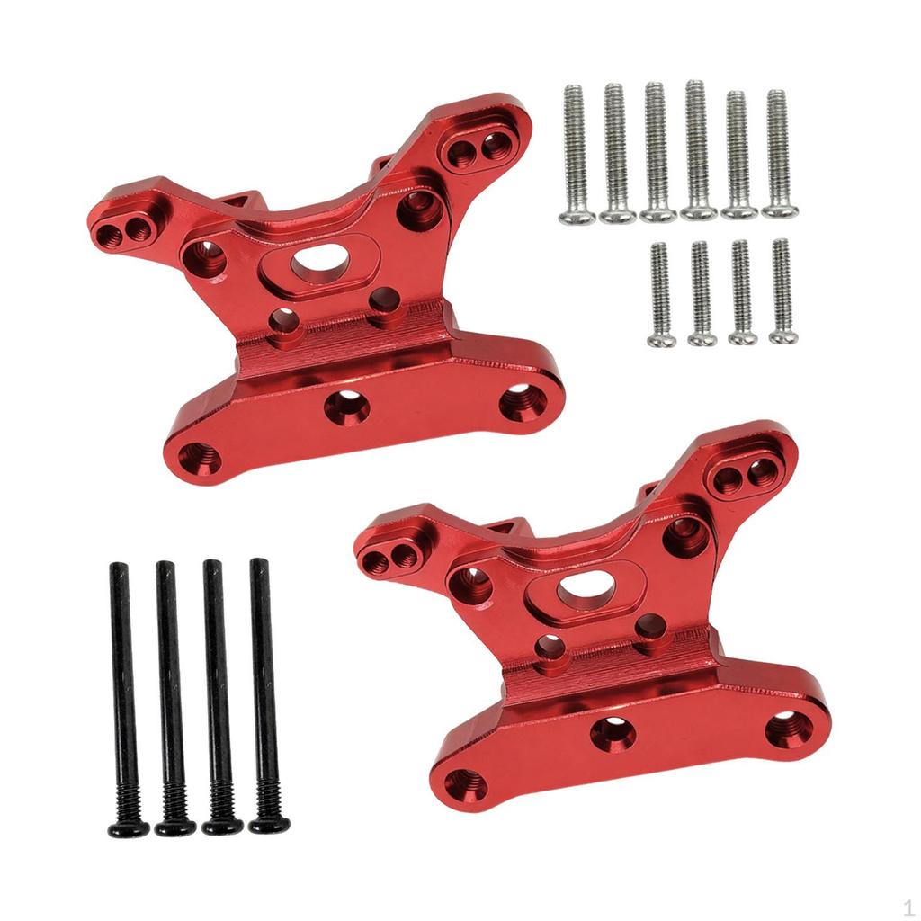 2 Aluminum Alloy Shock Absorber Mounts for 1:16 Scale RC Cars. Easy Installation. Directly Replaces