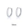 1 Pair Minimal Exquisite Hoop Crystal Zirconia Small Huggie Thin Cartilage Earring For Women Helix Tragus Piercing Zircon