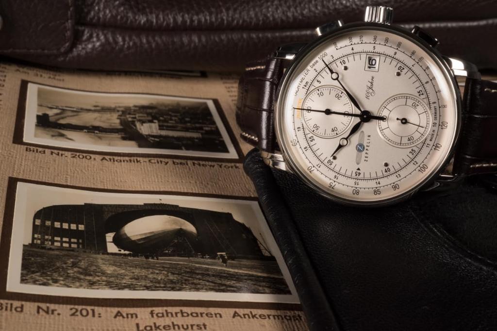 ZEPPELIN Watch Special Edition 100 Years 100th Anniversary Silver Dial Stainless Steel Quartz 41.5MM Germany Watch 8670-1 Men's Brown [Item]
