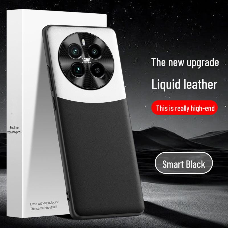 Custodia in pelle liquida per Realme 12pro+: Copertura protettiva anticaduta e anti-incrostazione, spedita singolarmente