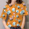 Women's T-shirt Round Neck Casual Top Harajuku Short Sleeved Shirt