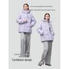 Bingjie Women's Short Hooded 95% White Duck Down Jacket