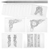 Leathercraft Scribing Pen Leather Carving Pattern Description Paper For Belt Bag Wallet Making Leather Craft Stamping