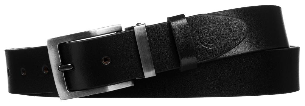 Wide Leather Belt PTN LTP-TEX-95-9579 Black
