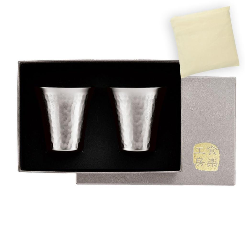 Sake Titanium Chilled Sake Set of Made In Japan J-kitchens-bag Glasses, Cups, 2, 65ml,