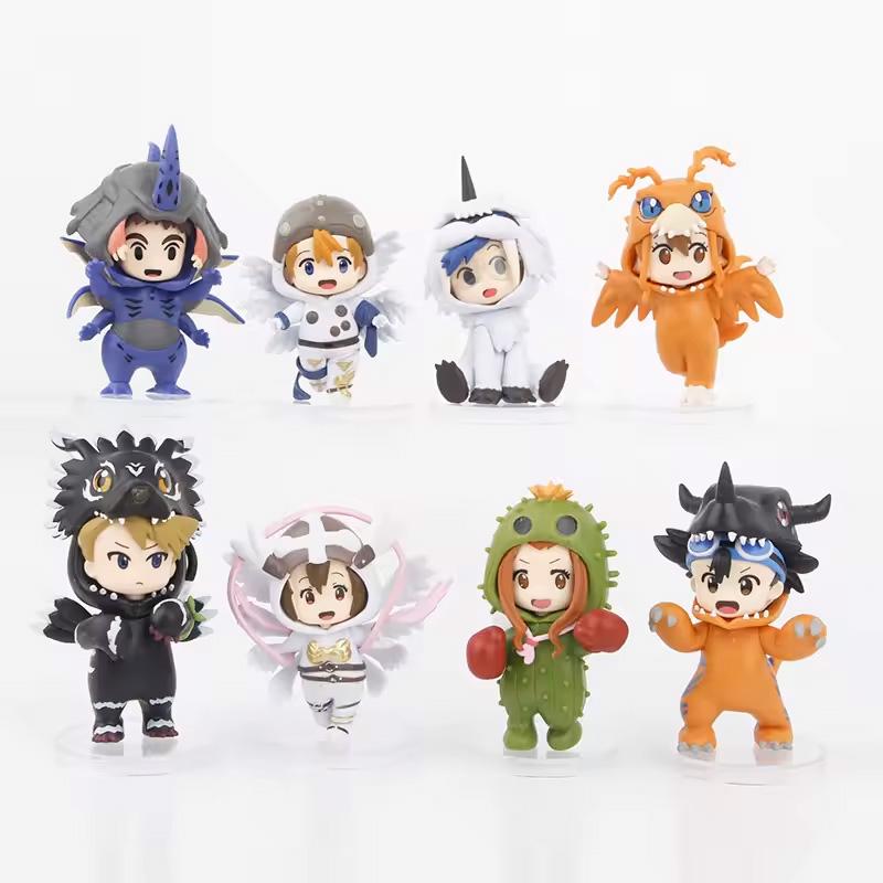 8pcs/set Anime Digital Monster Digimon Cosplay Cute Action Figure Model Beautiful Toys for Children High Quality