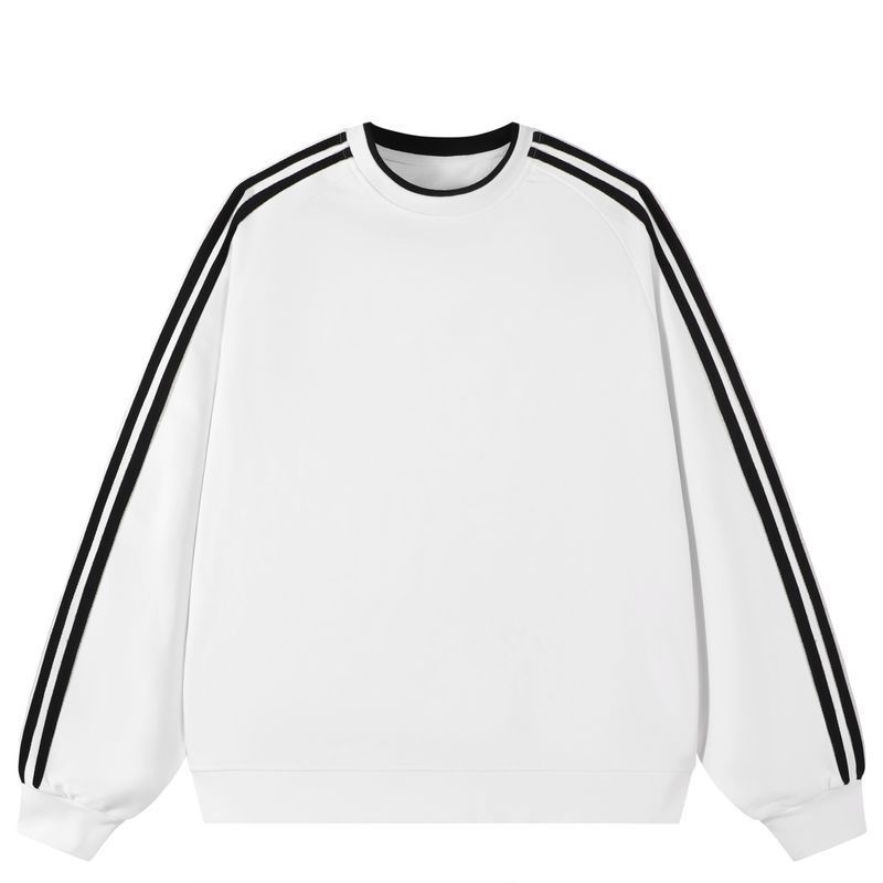 Sweater Men's Spring and Autumn New Heavy Crew Neck Sweater Solid Color Simple Loose Fashion Versatile Top