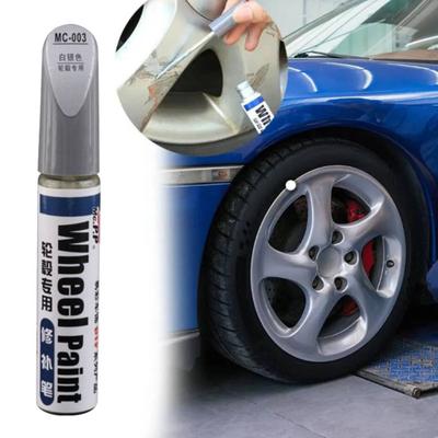 Car Rim Touch-Up Paint Wheel Touch-Up Pen Kit Super Adhesion Waterproof Compact Size Portable Car Wheel Scuff Scratch Repair Pen