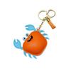1 Pcs Simple And Fashionable Leather Crab Car Keychain Bag Creative Headphone Bag Pendant Accessories