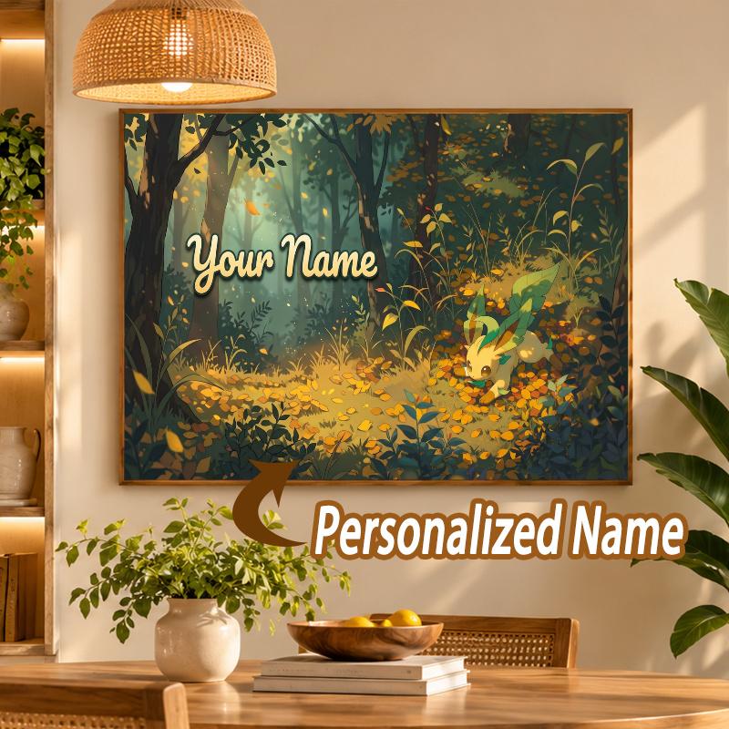 Leafeon Custom Name Diamond Painting Personalized 5D Full Drill DIY Diamond Art Home Decor