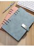 A5 Leather Business Notebook with Logo Printing, Thick Ring Binder & Buckle Closure - Perfect for Office Notes
