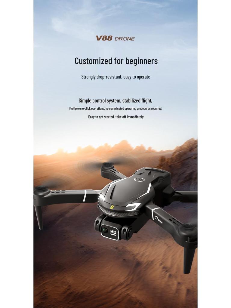 V88 High-Definition Aerial Drone with Altitude Hold - Remote Control Quadcopter for Kids and Adults