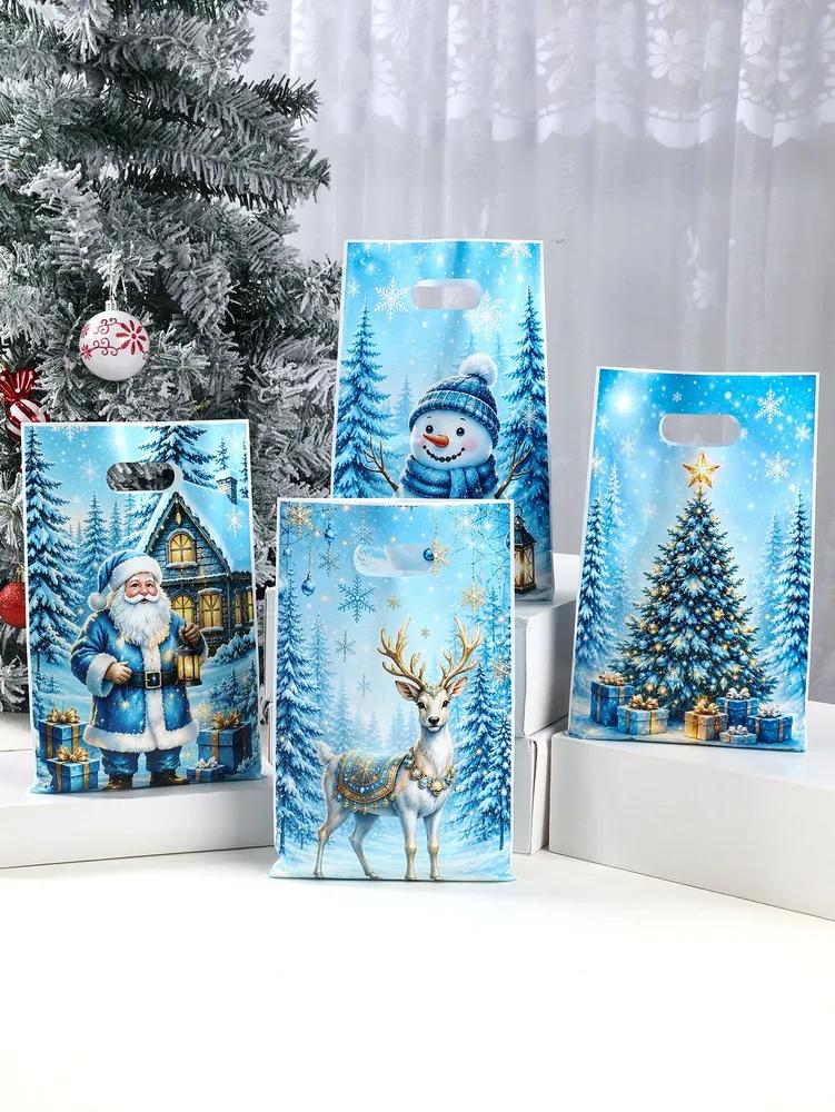 New year gift bag with handles, 16.5 * 25 cm