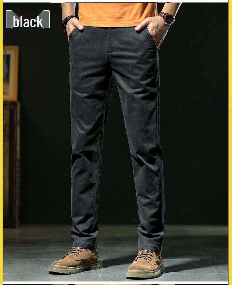 Hong Kong 2025 Men's Slim Fit Business Stretch Trousers - Spring/Autumn Season, High-End Straight Leg Casual Pants