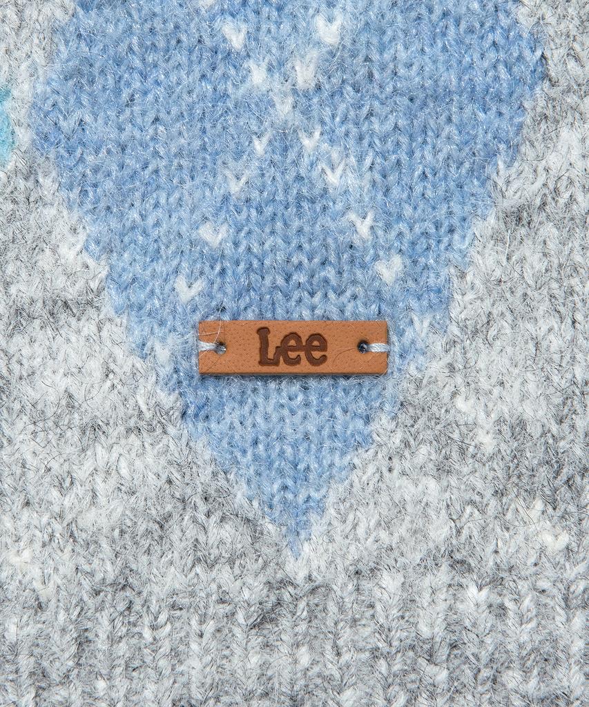 LEE Women'S V-Neck Argyle Knit Gray