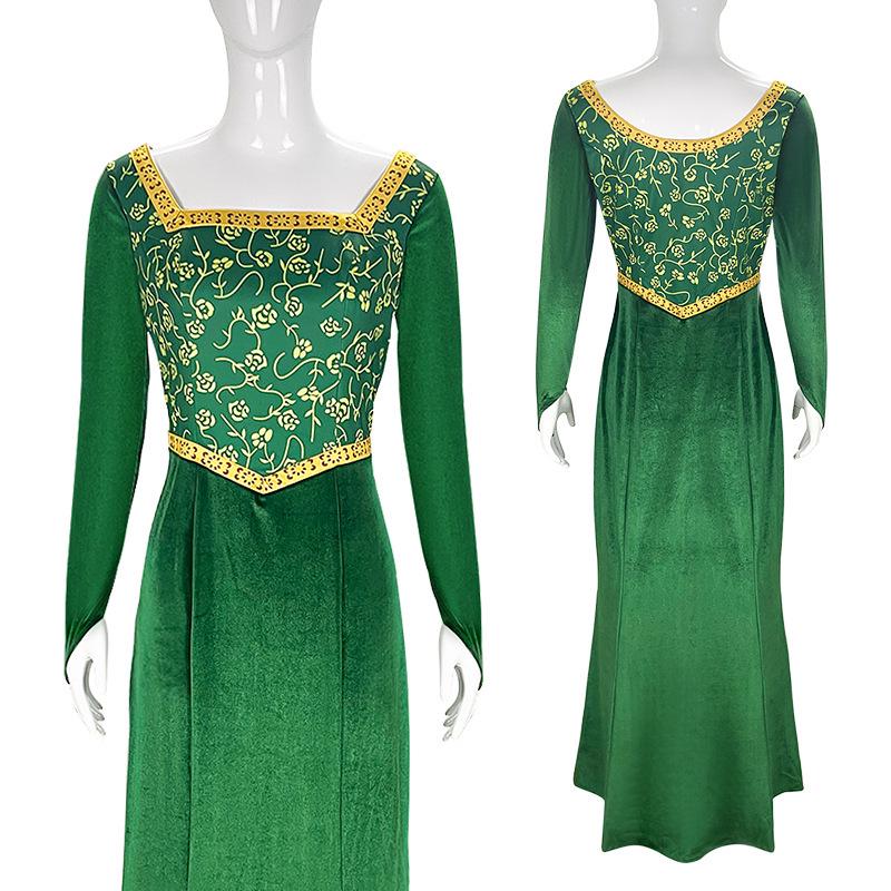 Shrek Princess Fiona Green Cosplay Costume L