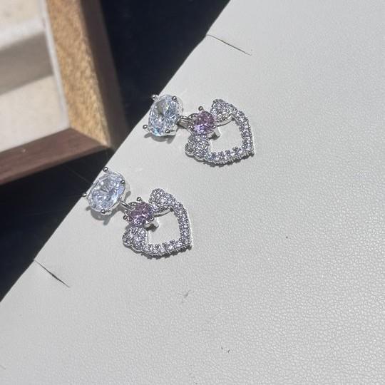 New fashion simple personality versatile stud earrings female love niche exquisite high-end earrings ear jewelry