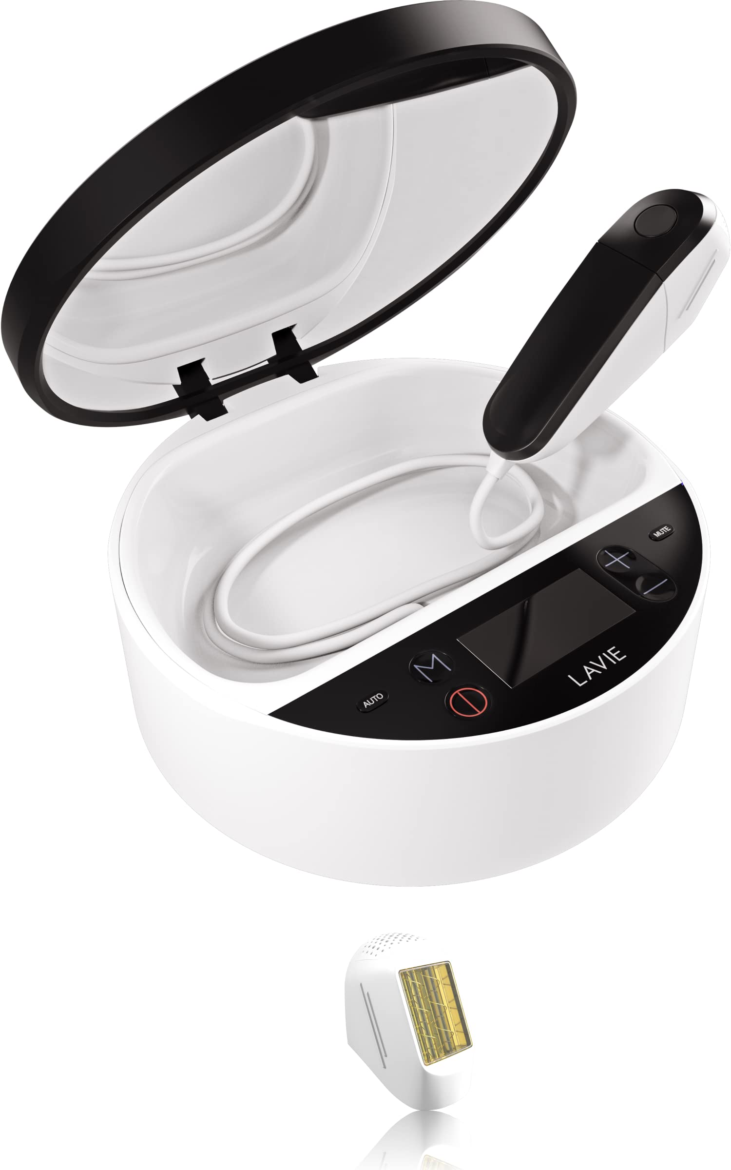 

LAVIE Hair Removal Device Compatible with VIO IPL Light Aesthetics 7 Level Adjustment Datetsumouki LVA600 in 2 Year Men s Women s (Basic Set/Full