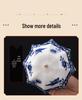 Creative Blue & White Porcelain Umbrella Tea Strainer - Ceramic Rotating Filter & Tea Table Decoration