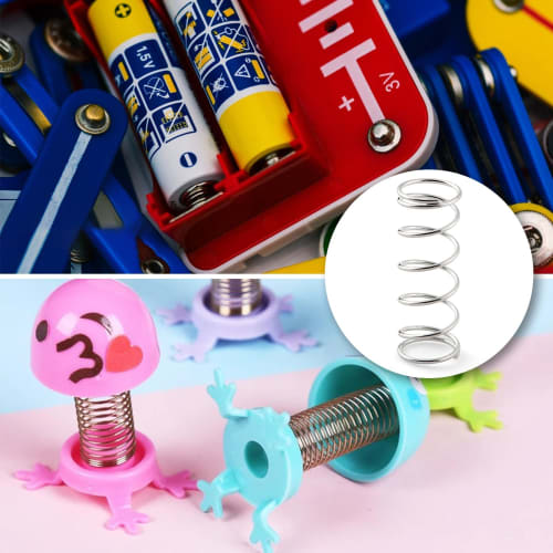 JUTOSU Sada pružin, 200 kusů, 20 typů, Tlačné pružiny, Tažné pružiny, Vinuté pružiny, Vybírací nástroj, Včetně úložného pouzdra, Ideální pro DIY opravy