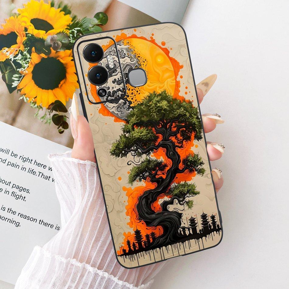 Für Infinix Hot 12 Play 12i Coole Drachen Tiger Muster Handyhülle Für Infinix Hot12i 12Play Schwarze Silikon Weiche Hüllen