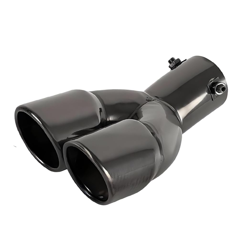 Srasakan Car Muffler Cutter, Downward Type, 2 Openings, 2.5 Inch Diameter, Exhaust Tip, Diagonal