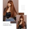 Women's Simulation Wig 70cm Hair Caramel Wig Long Straight Wig Full Headgear Rose Hair Net Headdress Beauty Decoration Wig