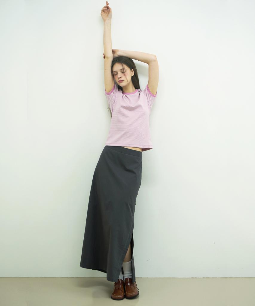 Bonats Palette Bp Button Point Long Skirt_Charcol